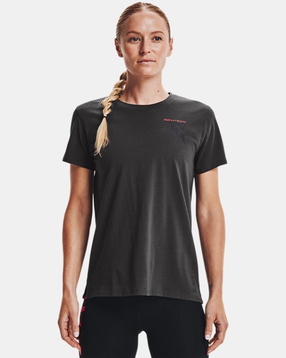 T-shirt à manches courtes UA Run Anywhere pour femme, Gray, pdpMainDesktop image number 1